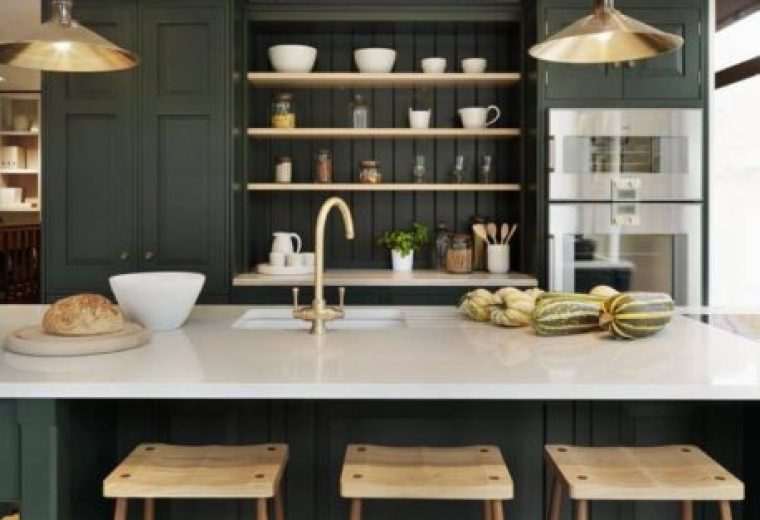 cocina color verde cazador
